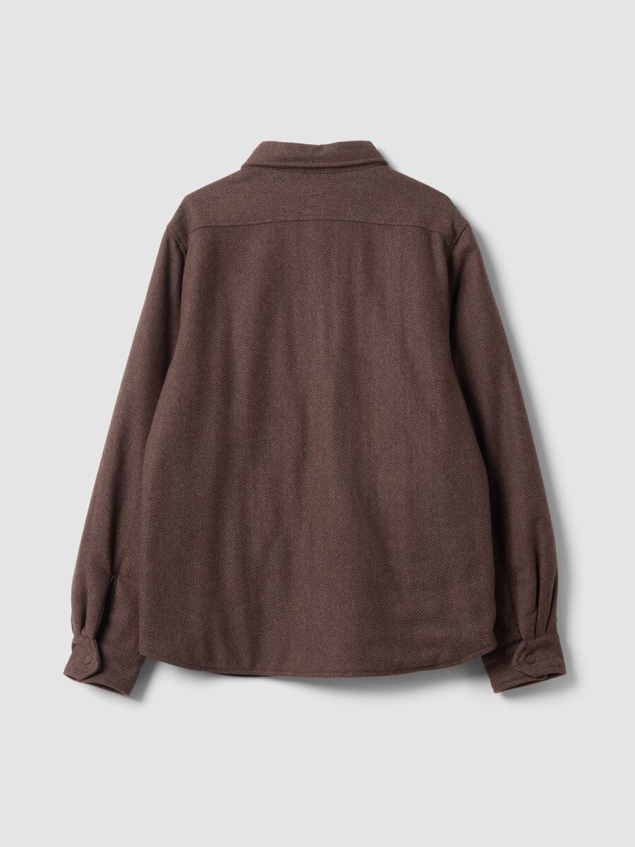 Brown wool-viscose blend shacket_7