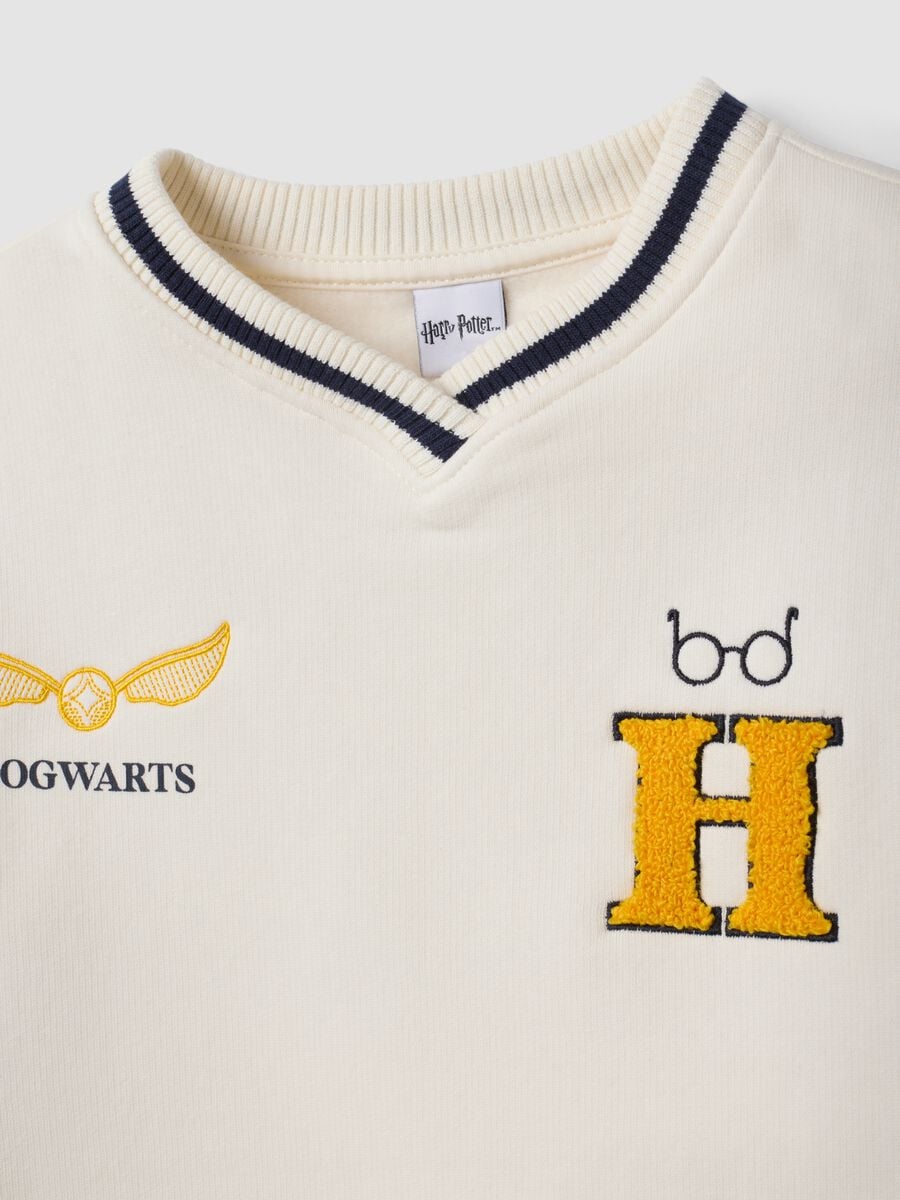White cotton-blend kids&rsquo; Harry Potter V-neck sweatshirt_2