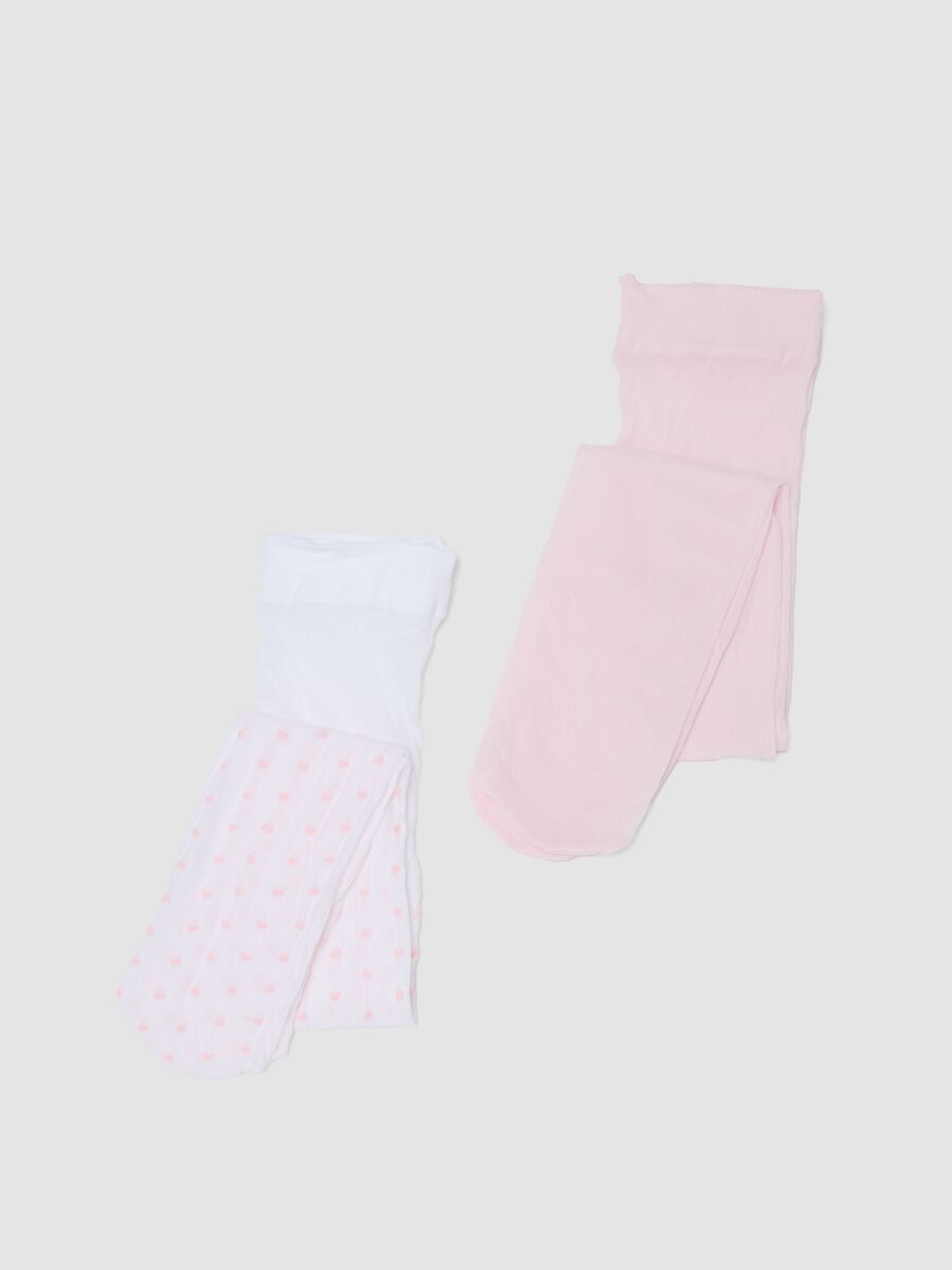 Girls' Multicolour Tights Twin Pack_0