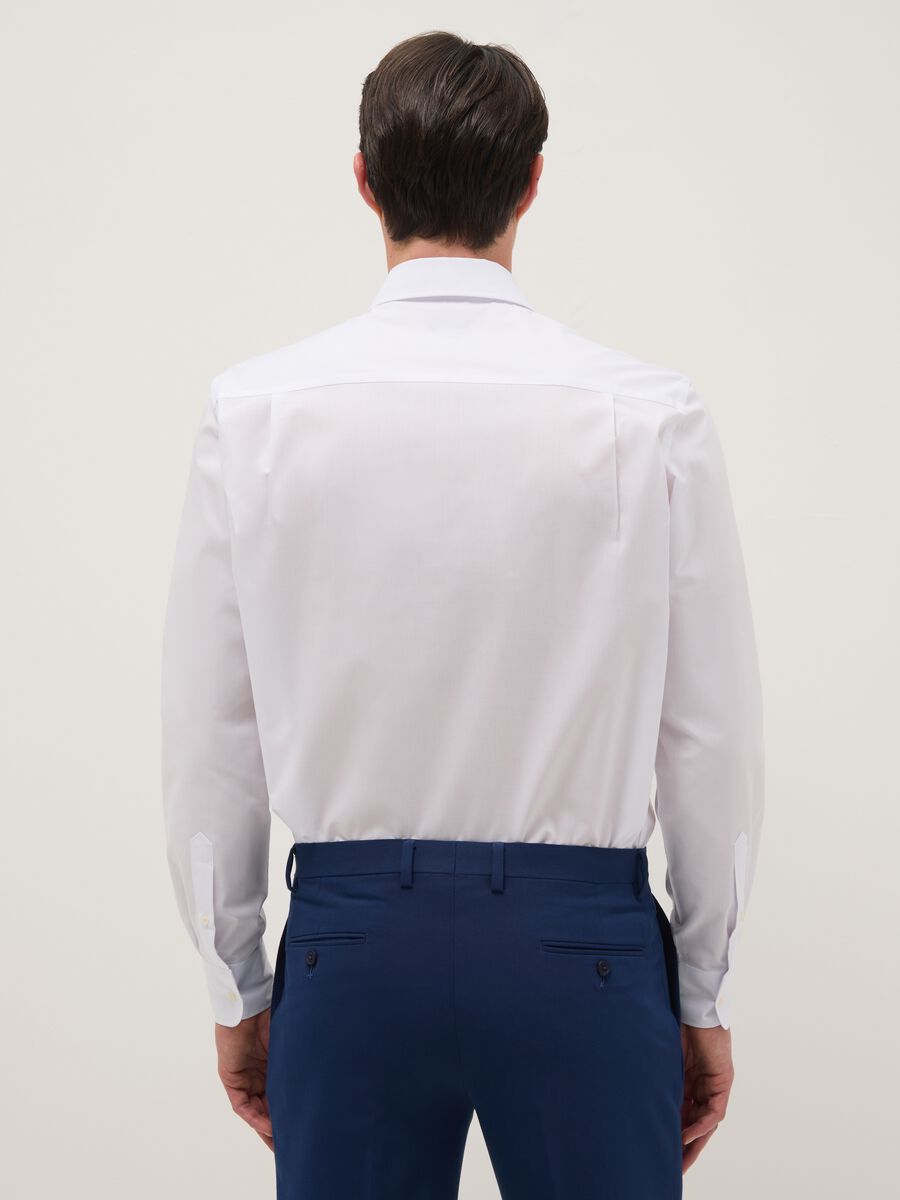 White cotton blend shirt regular fit easy iron_2