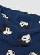 Blue stretch organic cotton Mickey print scarf for baby boy_1