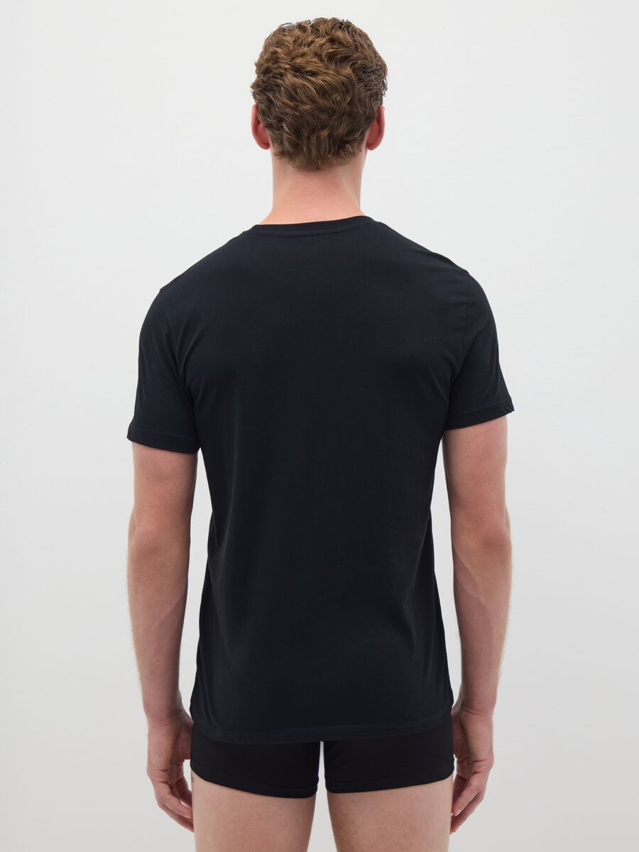Men's black pure cotton t-shirt_3