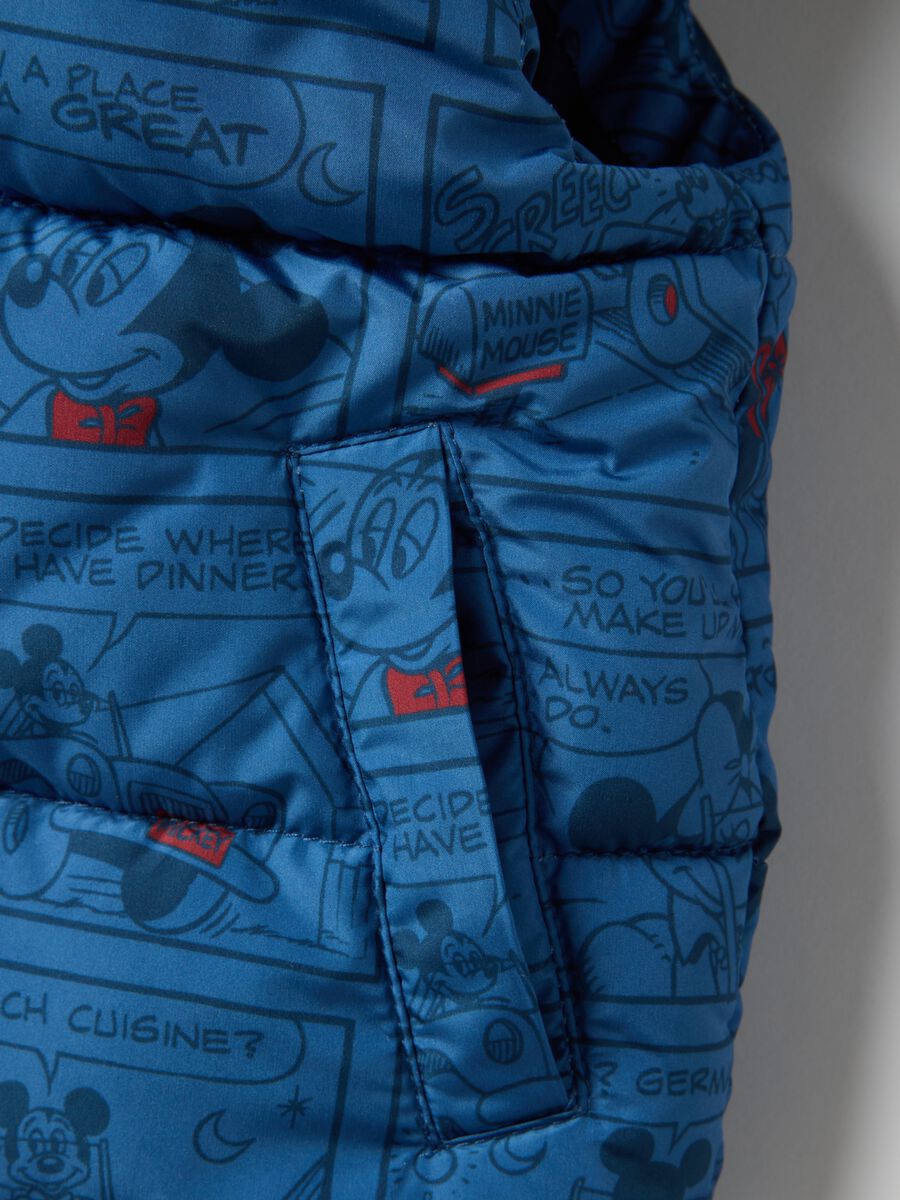 Gilet in misto blu regular fit con cappuccio da bimbo_3