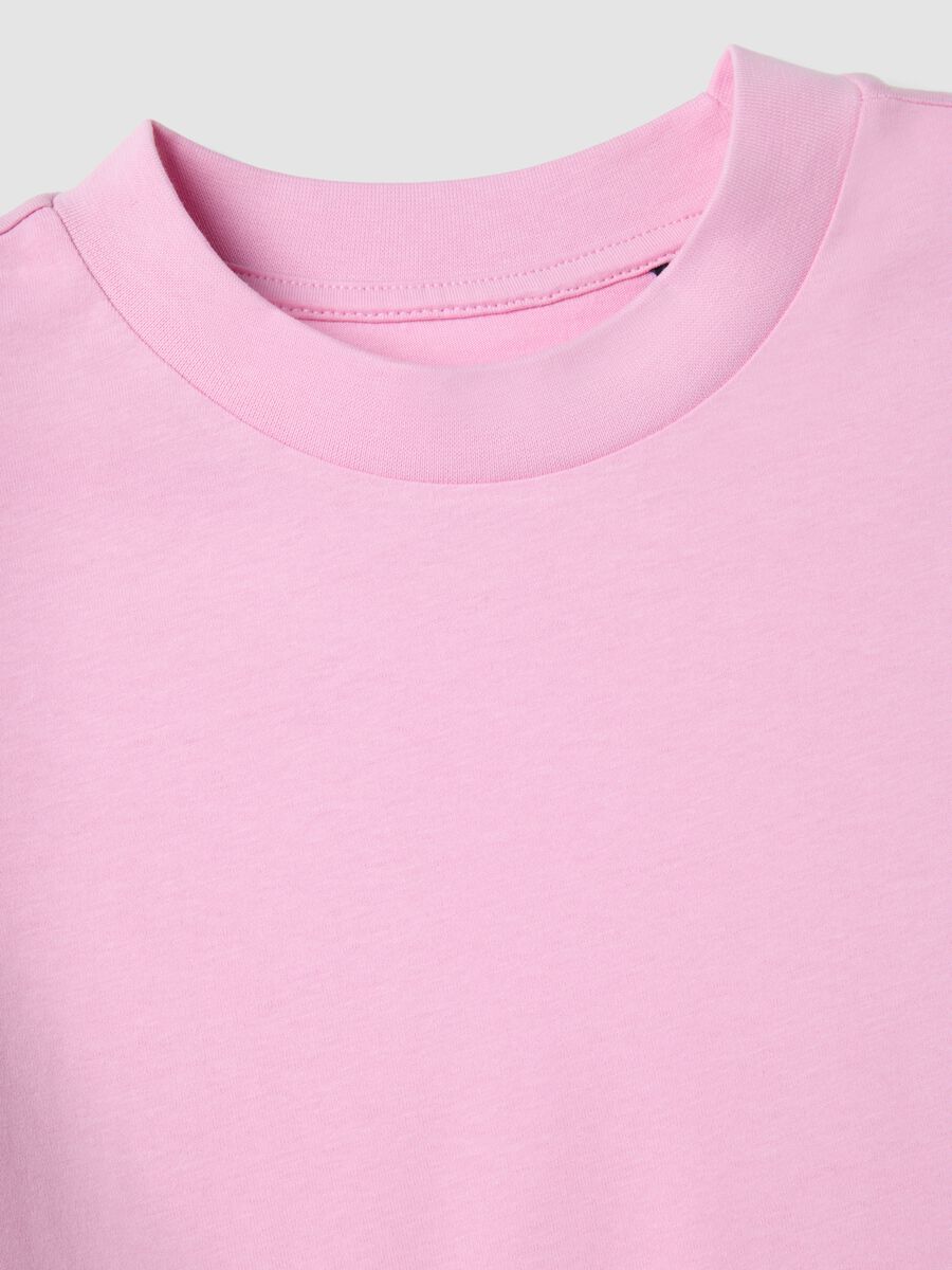 Pink pure cotton regular-fit T-shirt_5