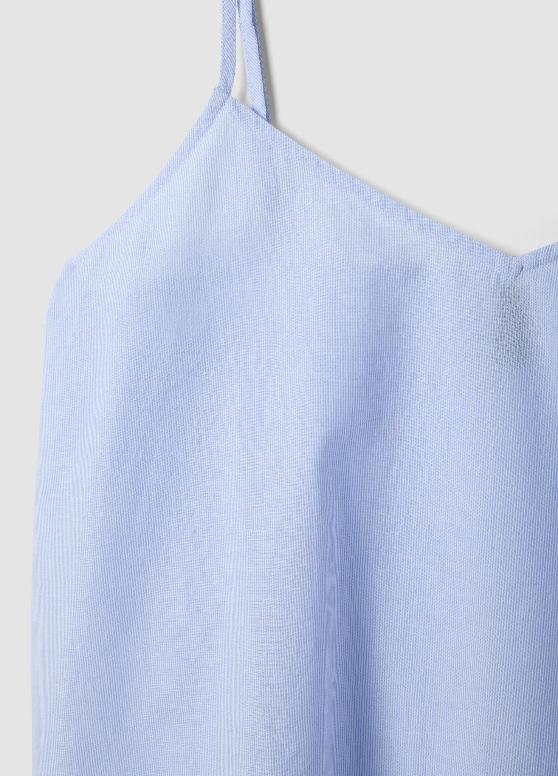 Light blue pure cotton camisole pyjama top