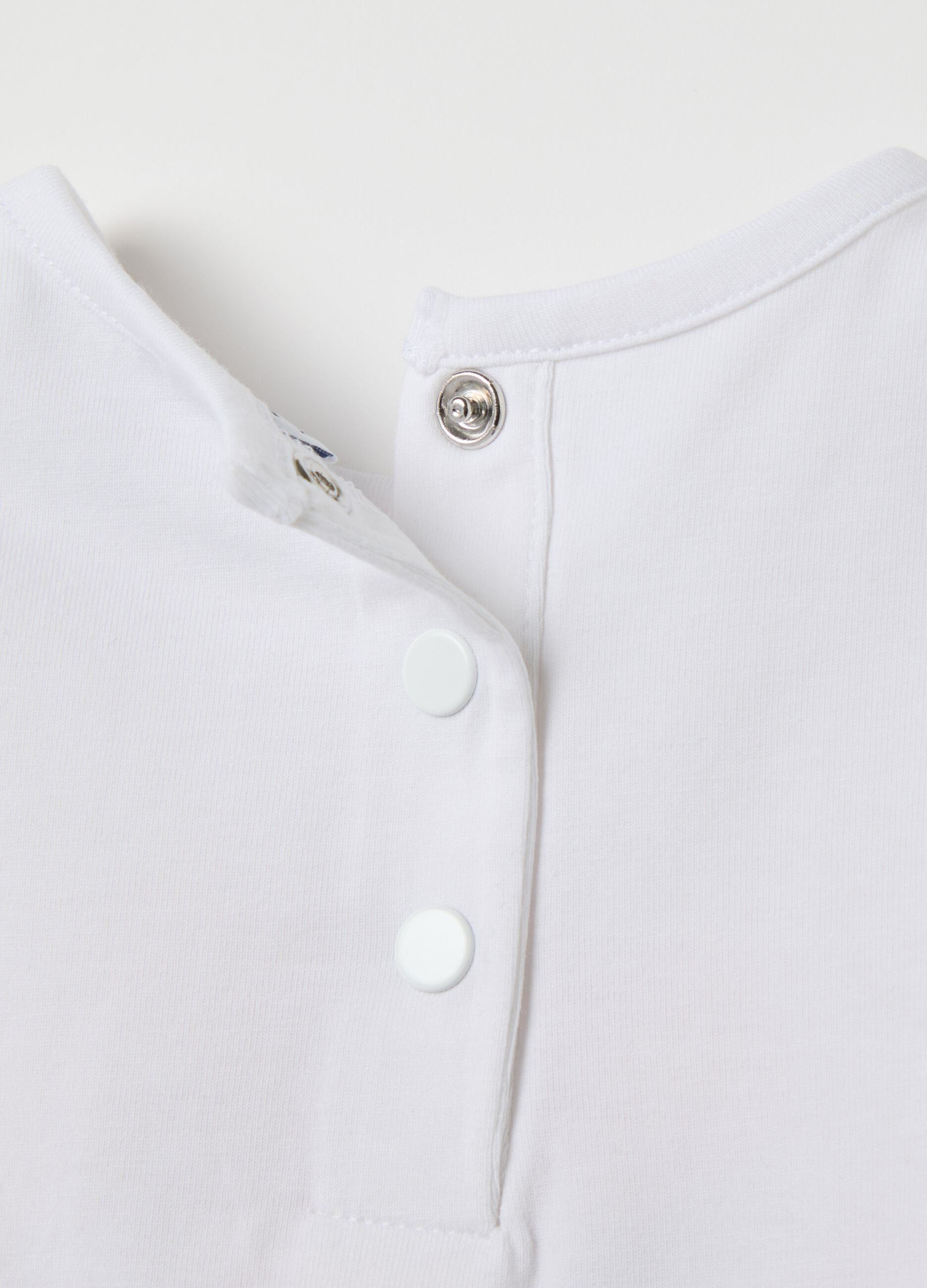 White Cotton Regular Fit Kids' T-shirt