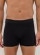Pack of 3 black mid-length boxer briefs in stretch organic cotton, regular fit_1