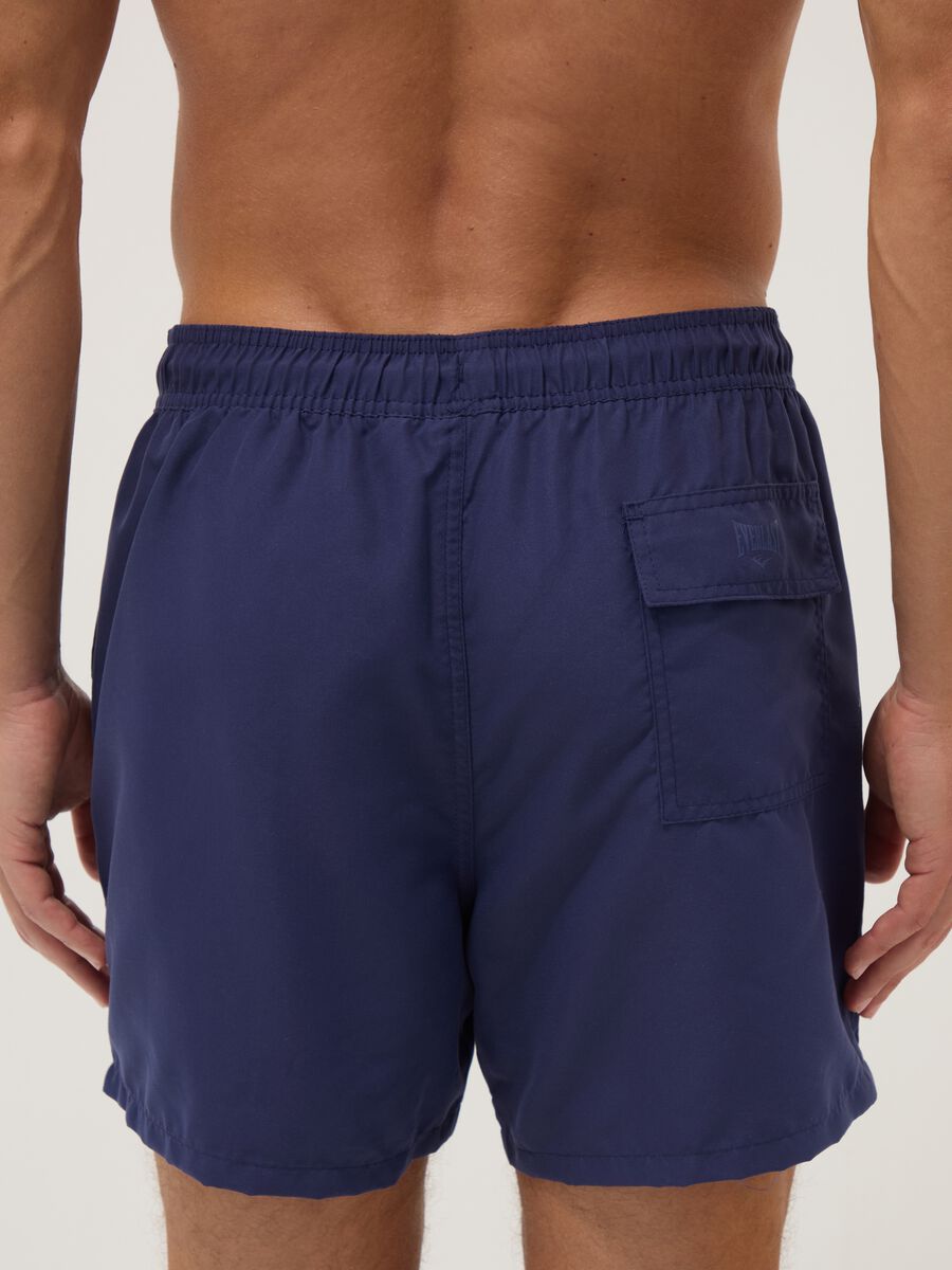 Blue swim shorts with contrast drawstring_2