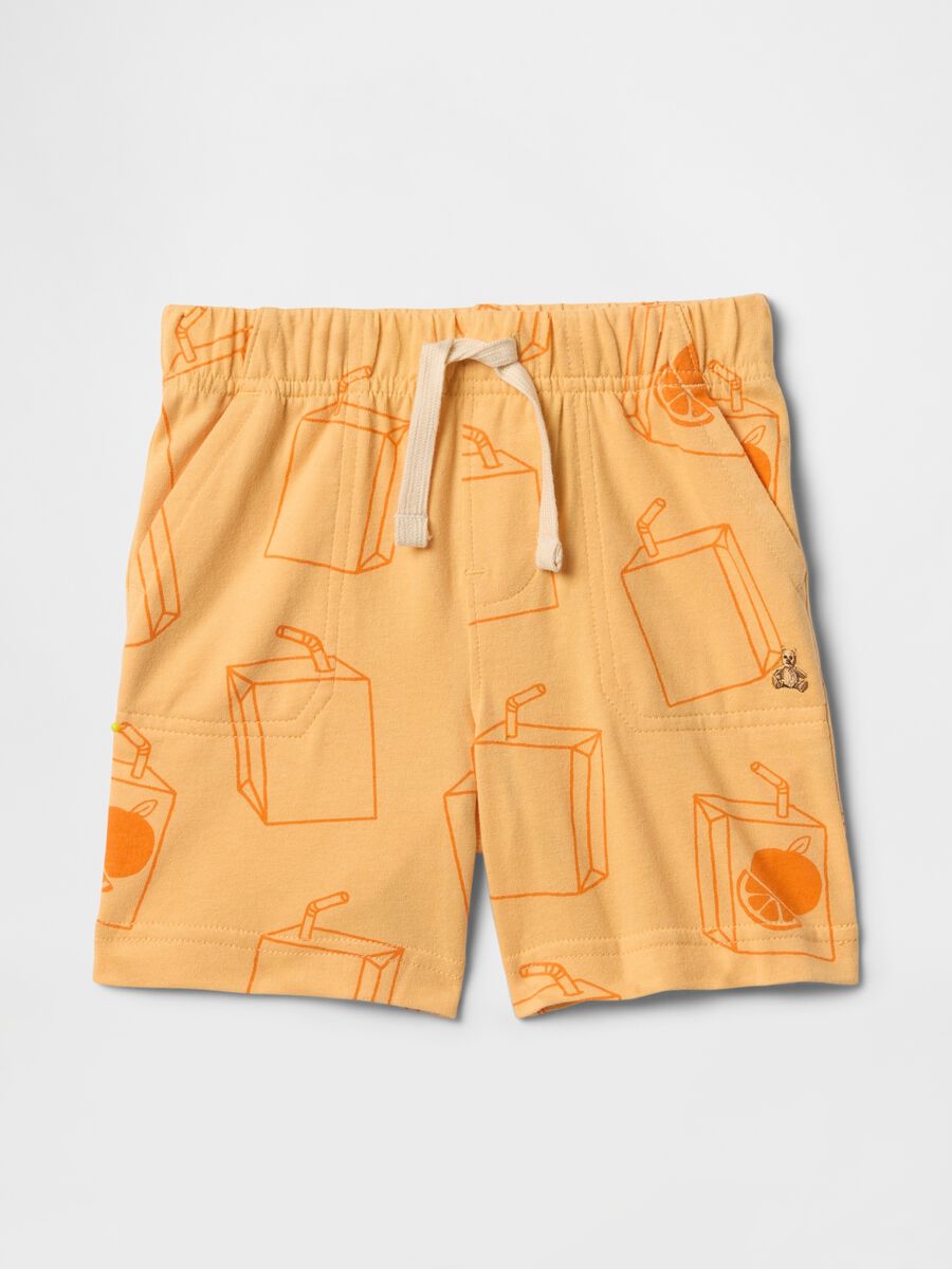 Orange pure cotton children's shorts_1