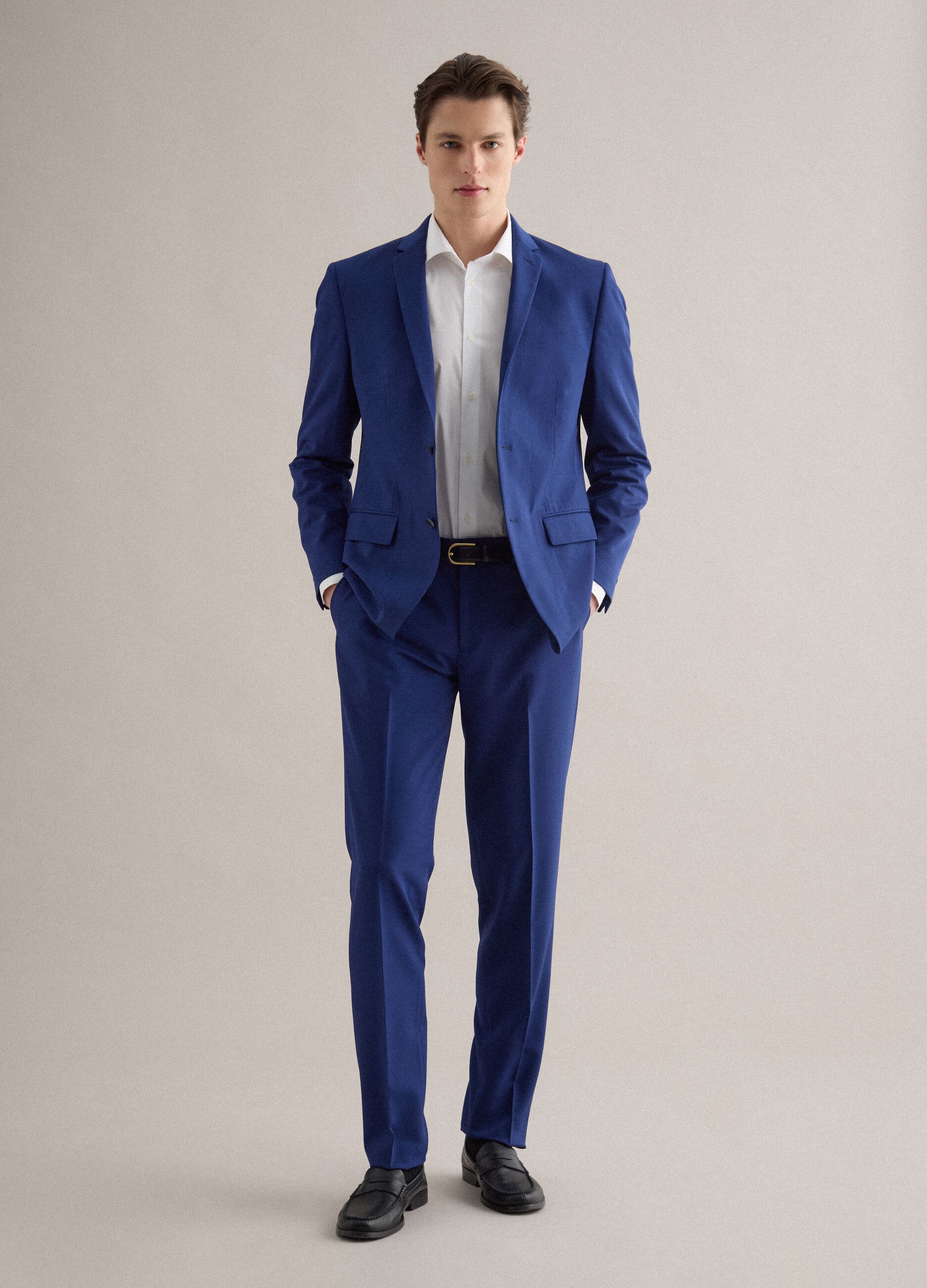 Blazer monopetto blu slim fit