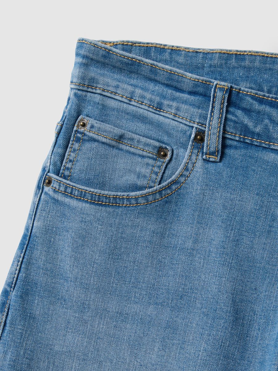 Slim Fit Stretch Cotton Light Blue Jeans_5