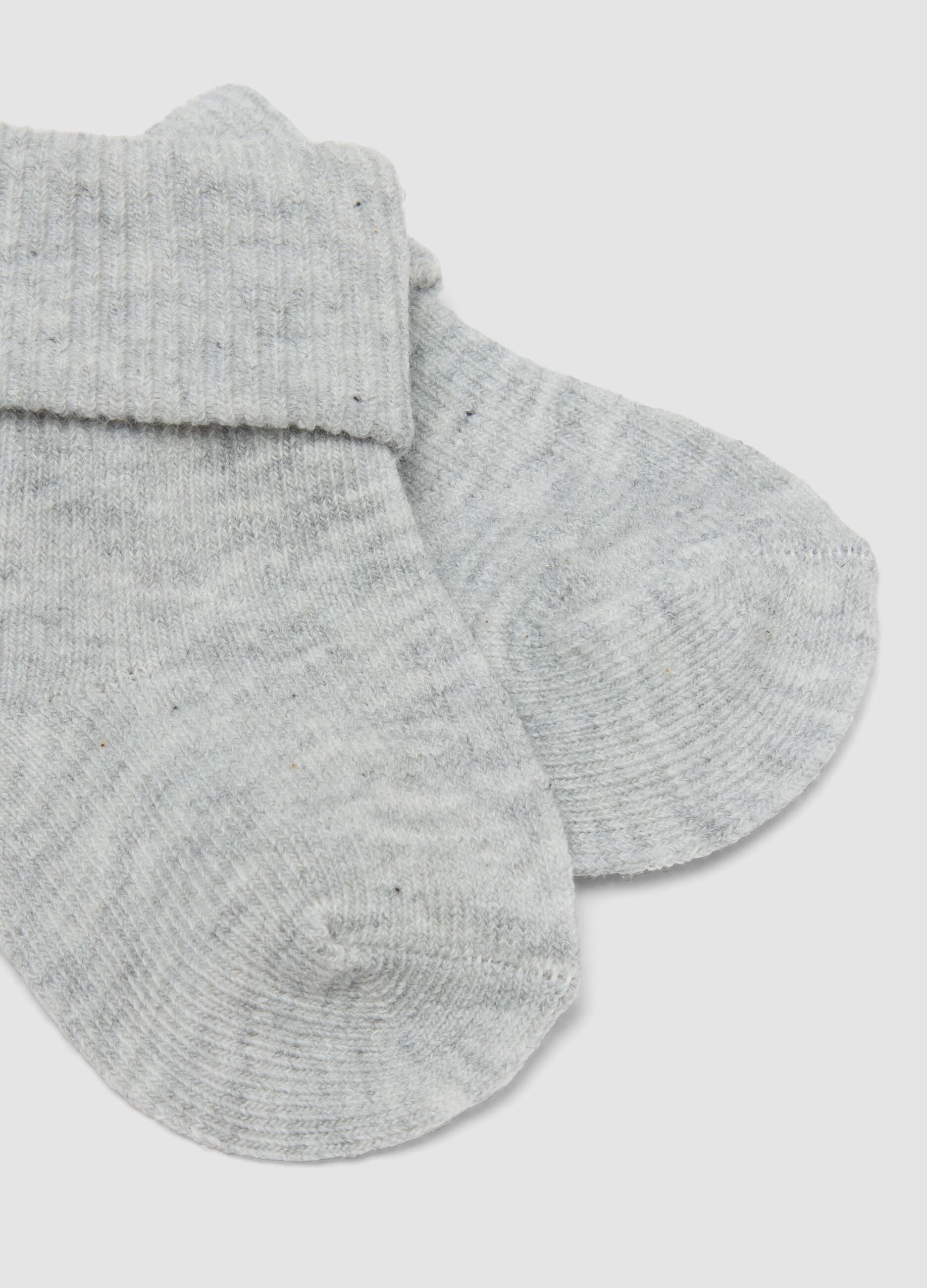 3-pack of multicolour organic cotton-blend short socks for babies