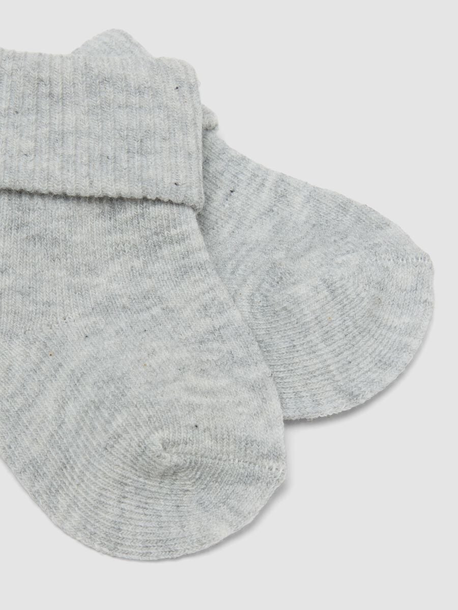3-pack of multicolour organic cotton-blend short socks for babies_1