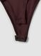 Brown stretch bodysuit with ruching, regular fit_1