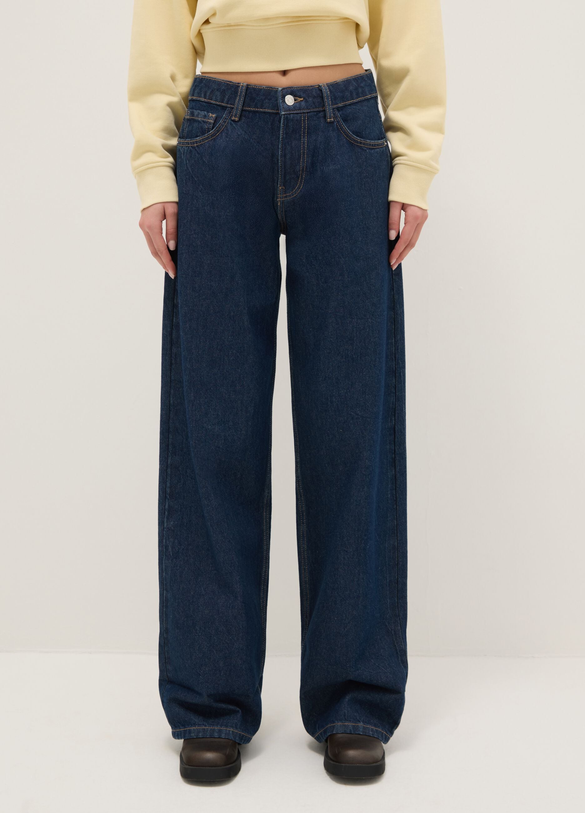 Pure Cotton Blue Boyfriend Fit Jeans