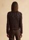 Brown cotton blend cardigan with regular fit and knitted design_3