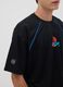 Black PlayStation T-shirt with logo and contrast piping_2