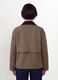 Brown pure cotton jacket with contrast collar, regular fit_3