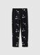 Black skinny fit stretch cotton leggings for girls_1