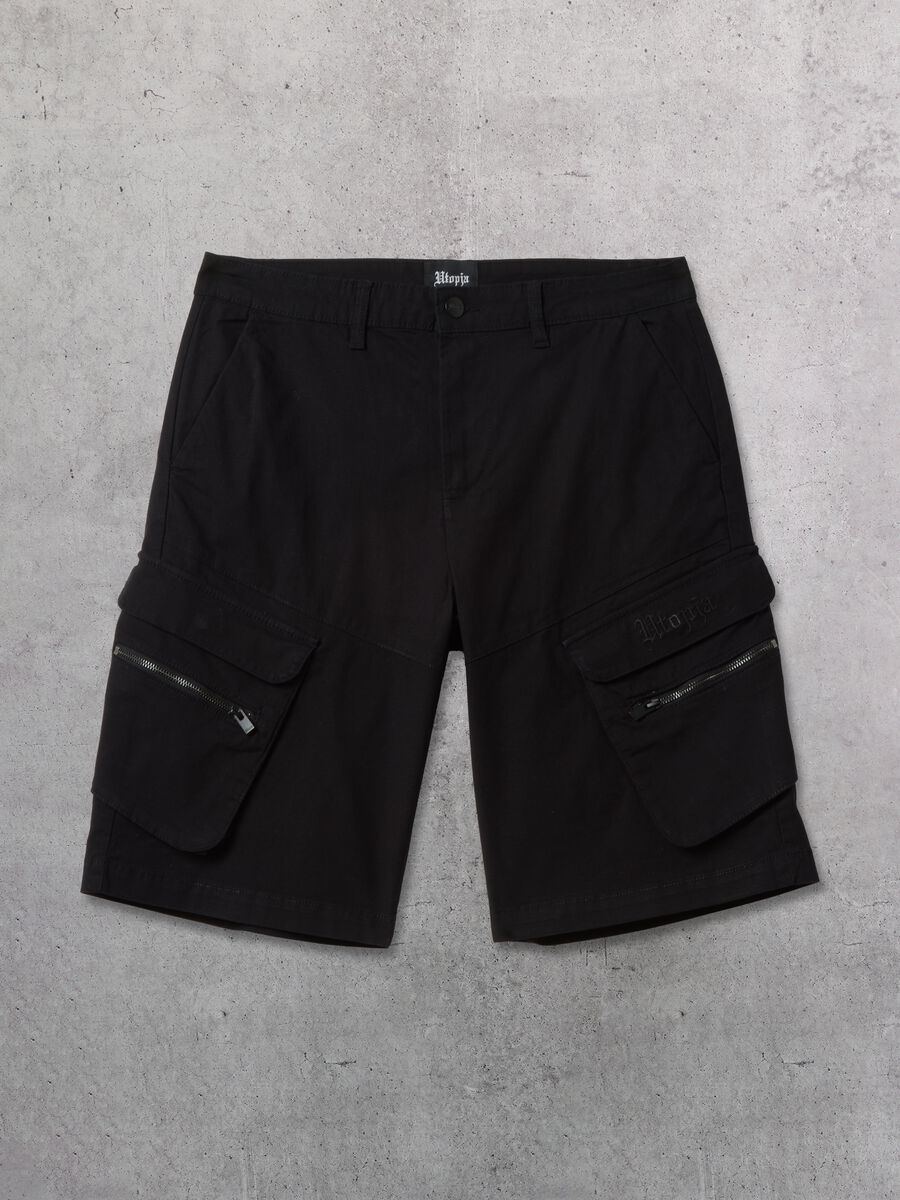 Black Cargo Shorts_0