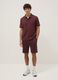 Brown pure cotton regular-fit shorts with drawstring_0