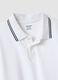 White stretch cotton polo shirt, regular fit_5