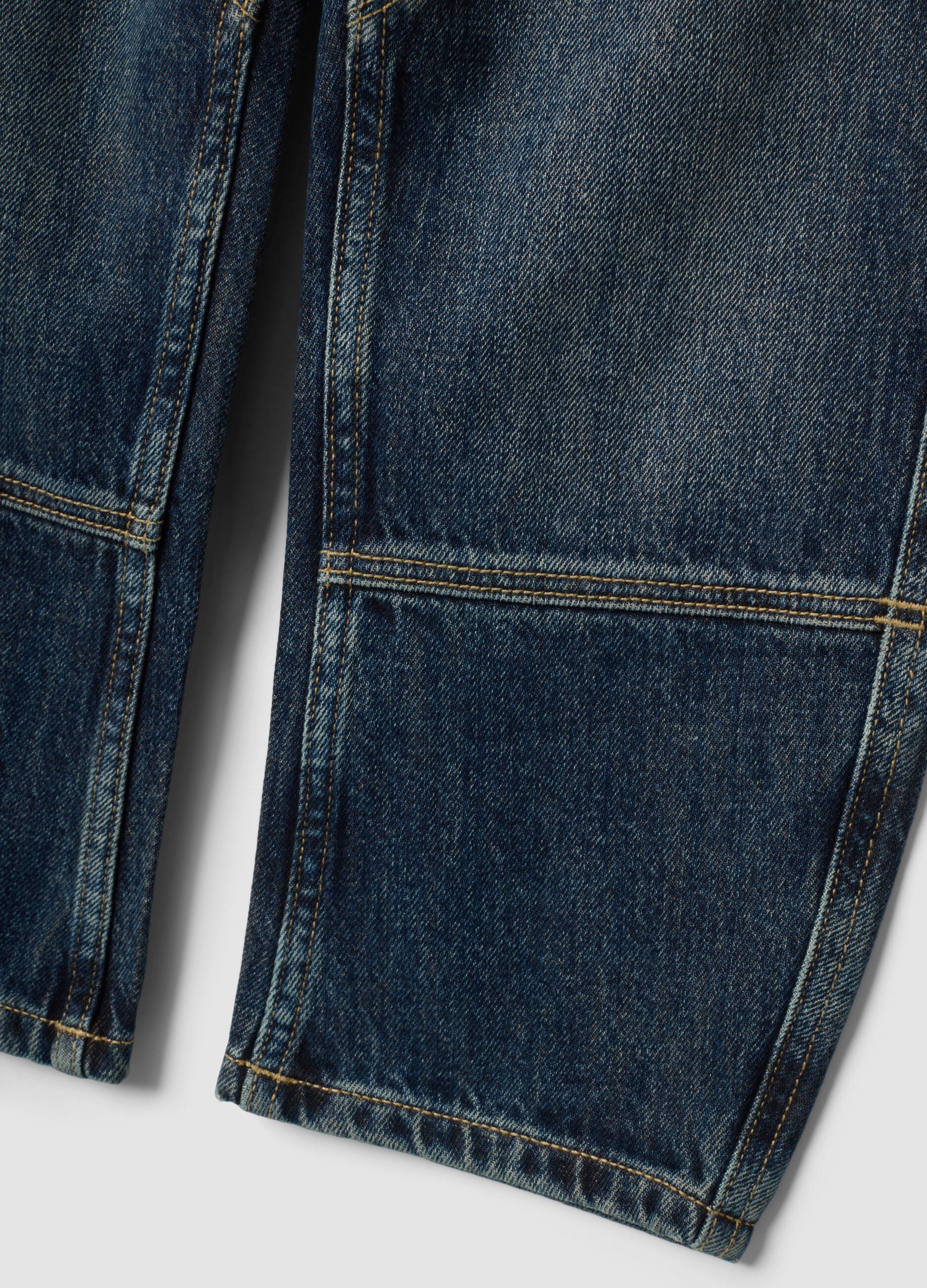 Blue relaxed-fit pure cotton jeans for boys