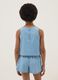 Blue pure cotton blouse_1
