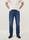 Blue stretch cotton comfort-fit jeans_1
