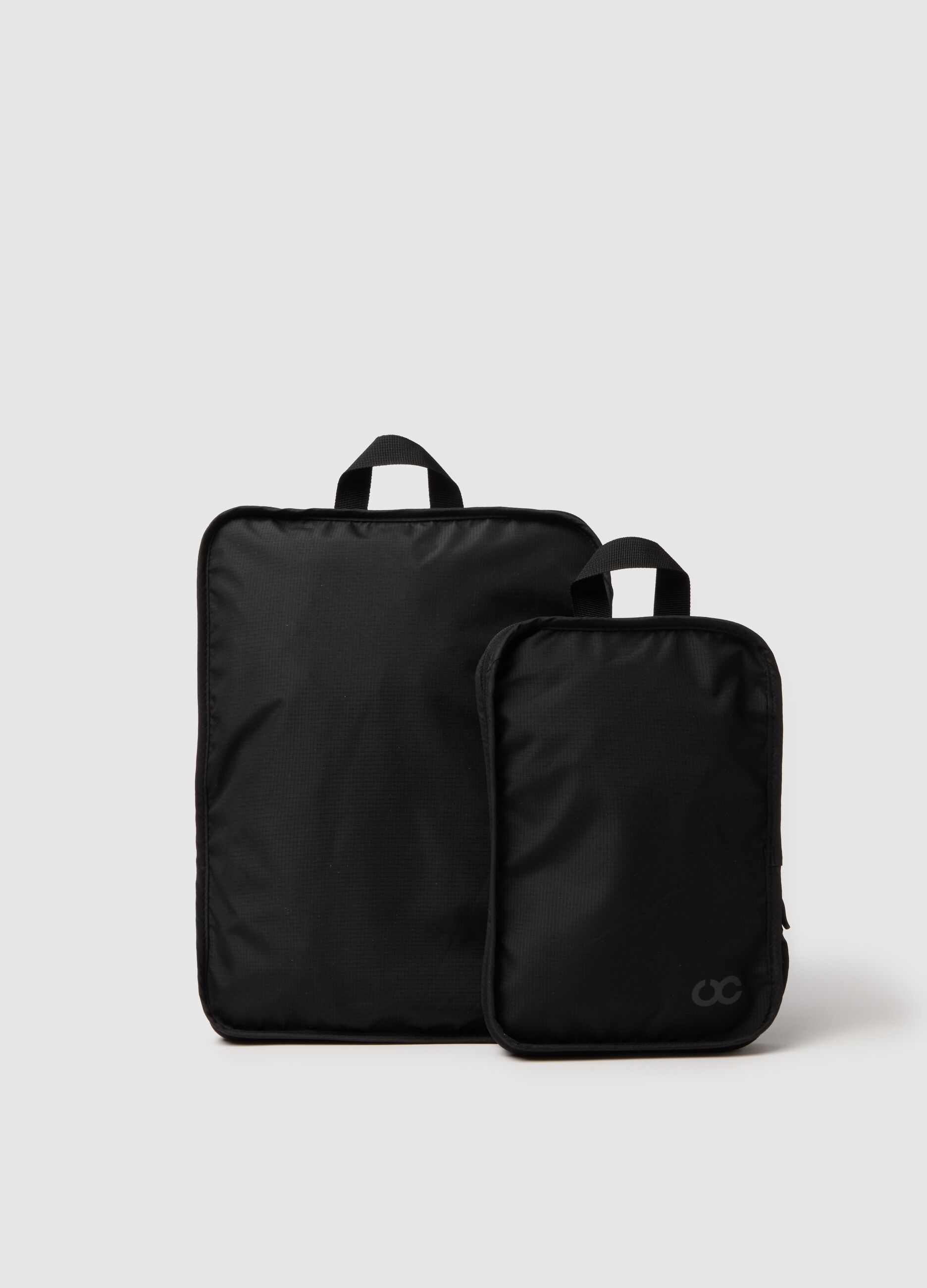 Black utility shoulder bag with a compact design