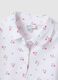 Girls' pure cotton white polo with floral pattern, regular fit_3