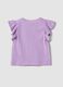 Purple organic cotton top with frills_1