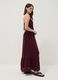 Purple maxi dress in pure viscose_0