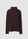 Brown ribbed stretch-cotton crew-neck T-shirt, regular fit_2