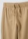 Beige organic cotton comfort-fit joggers for boys_2