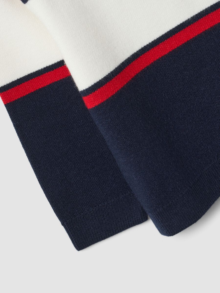 Blue viscose-blend striped crew-neck jumper for baby boy_2