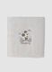 Copertina grigia in cotone organico elasticizzato con ricamo Mickey_1