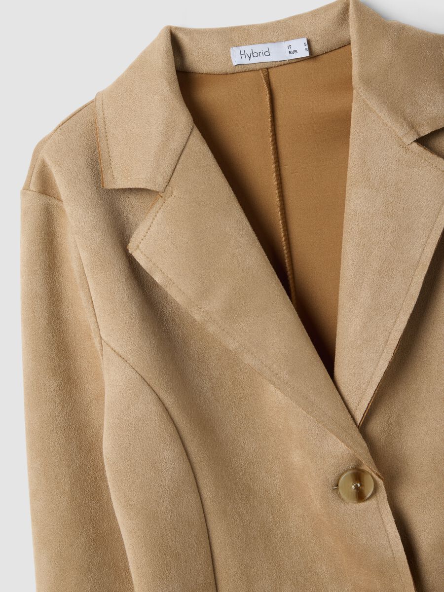 Beige Lightweight Regular Fit Jacket with Pockets_5