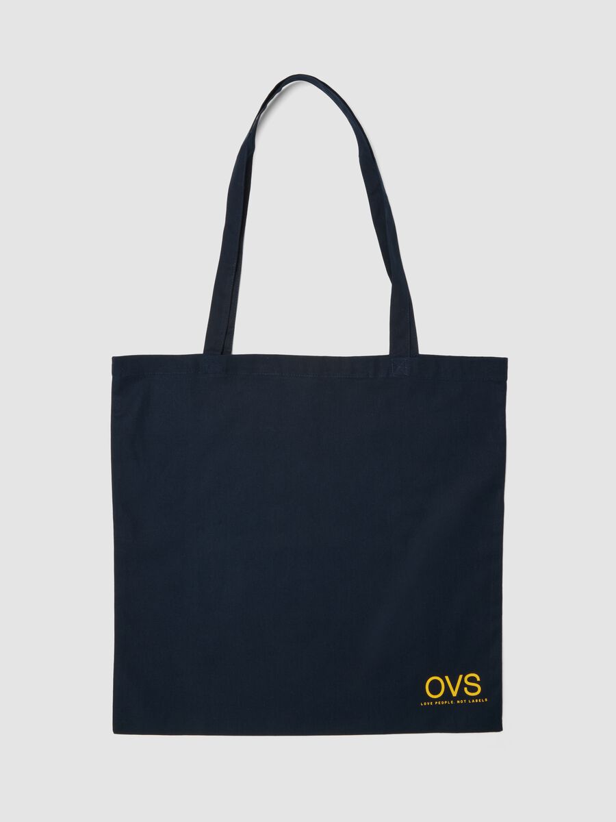RE-UP shopper tote with "Break the Pattern" screen print_1