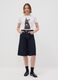 White pure cotton crew-neck T-shirt with puppy print, regular fit_1
