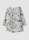 White stretch-cotton blouse with floral print_4