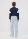 Light blue pure cotton relaxed-fit jeans for boys_1