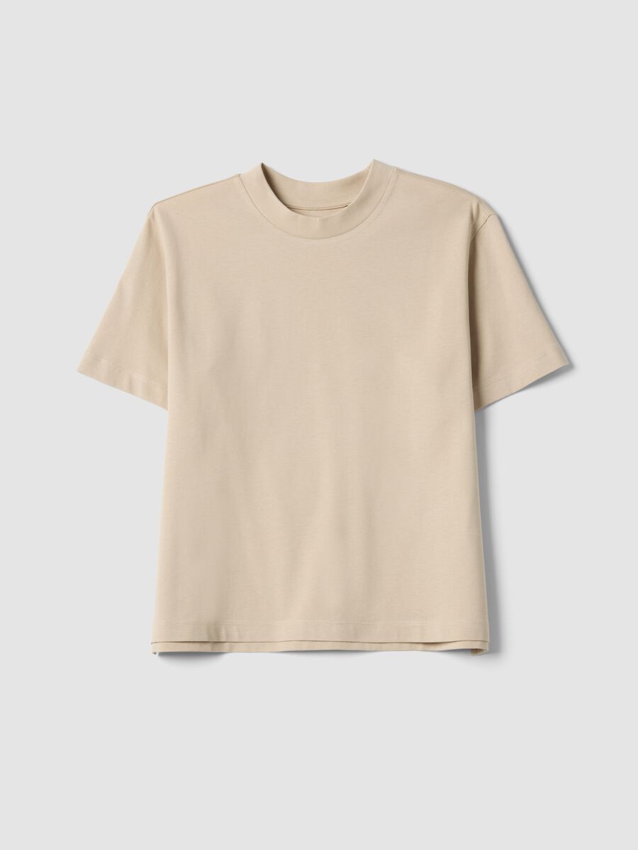 T-shirt in puro cotone beige regular fit_4
