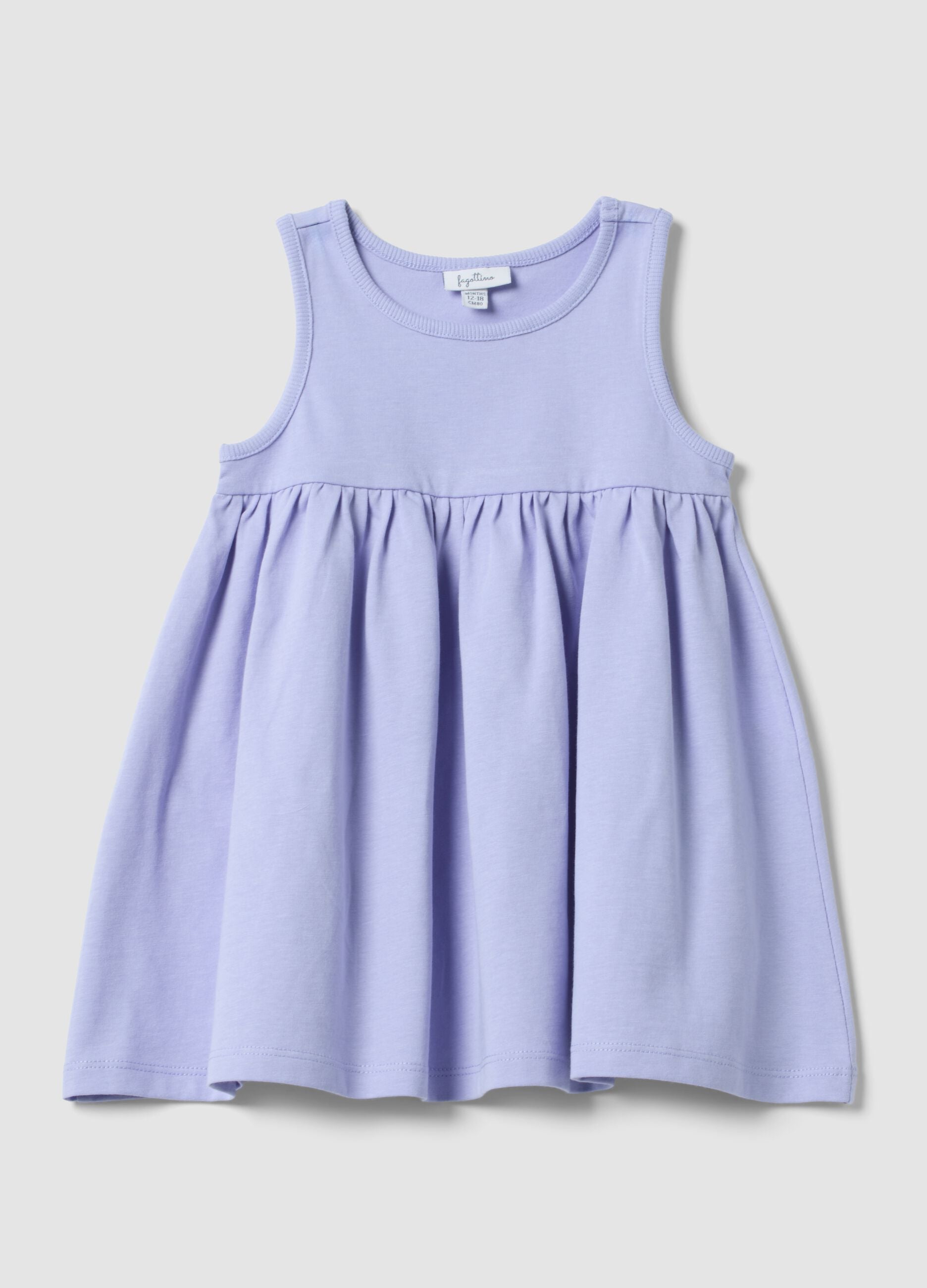 Purple organic cotton mini dress