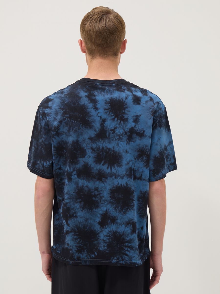 Blue short-sleeve pure cotton T-shirt_3