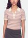 Pink striped cropped stretch-cotton polo, regular fit_3