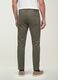 Green slim-fit stretch cotton dobby trousers_3