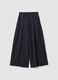Grey formal stretch-viscose trousers with a baggy fit_4