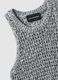 Multicolour cotton blend regular fit tank top with knitted design_5
