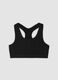 Black stretch microfibre sports bra for girls_0
